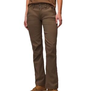 Prana Halle II Pants Womens 16 Regular Brown Stretch Convertible Roll Up Hiking